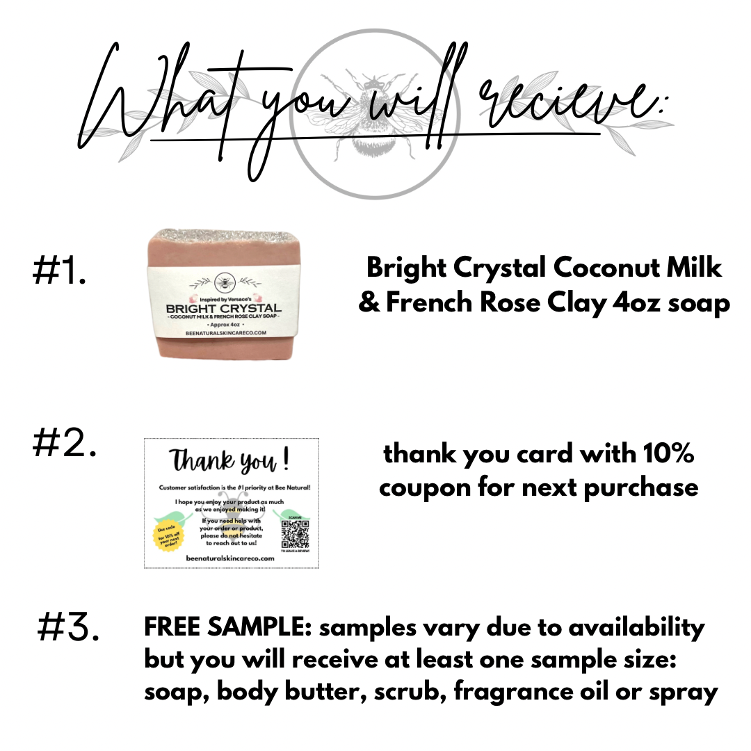 Bright Crystal Coconut Milk & French Rose Clay Soap